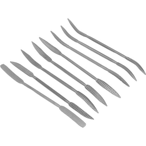 8 Pièces Lime Double Face 8 Pouces pour Sculpture Bois, Acier Allié pour Travail du Bois et Polissage (1/5)