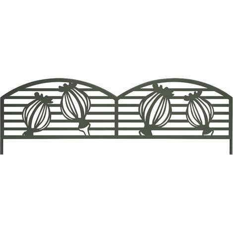NORTENE Bordure métal décoratif à planter PUPPY - 0,40 x 1 m - Vert Olive