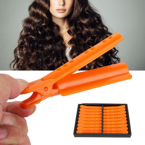 Rouleaux à cheveux orange 18 pièces pour boucles professionnelles - Set de coiffure maison et salon (1/5)
