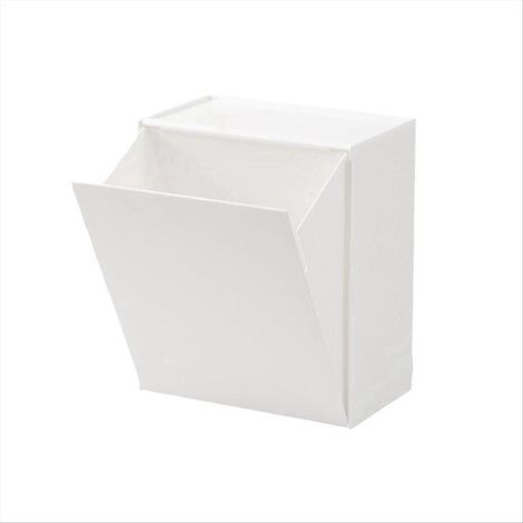 Wandmontierter Badezimmer-Abfalleimer, halbfaltbare Aufbewahrungsbox, Abfallbeutel- und Papierhandtuchhalter, wandmontiertes Mehrzweckmodell (1/5)