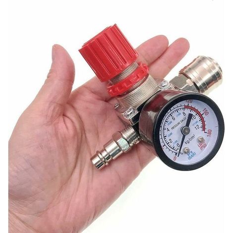 Trimec – Régulateur de pression compresseur d'air 1/4 PT – Pression max 140 psi – Vanne de régulation facile à installer – Pour compresseurs professionnels