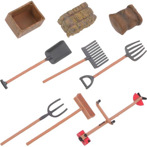 Mini-outils agricoles miniatures pour enfants, 2 ensembles de couleurs assorties (1/5)