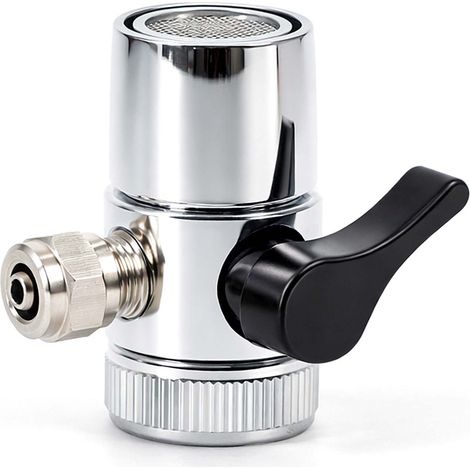 Robinet à deux voies Adaptateur de robinet Filtre à eau sur évier 7 mm (1/5)