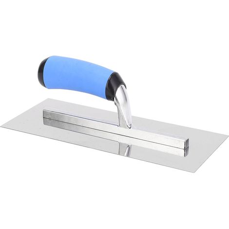 Truelle de maçonnerie en acier inoxydable renforcé avec poignée ergonomique pour lissage de plaques de plâtre (1/5)