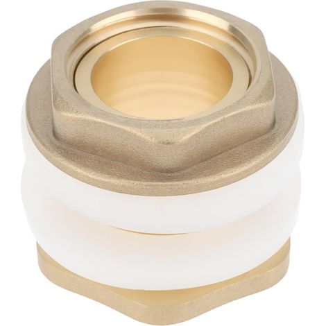 1 Pièce Raccord Passe-paroi en Laiton 24x20 mm Compatible avec Réservoir d'eau Baril de Pluie Aquarium (1/5)