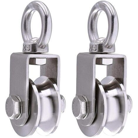 304 stainless steel rope pulley pulley, maximum load 500kg (1/4)