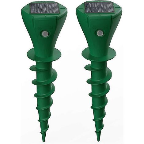 Répulsif solaire ultrasonique anti-taupes, étanche IP65, pour pelouses, rats, écureuils, cerfs, mouffettes (1/5)