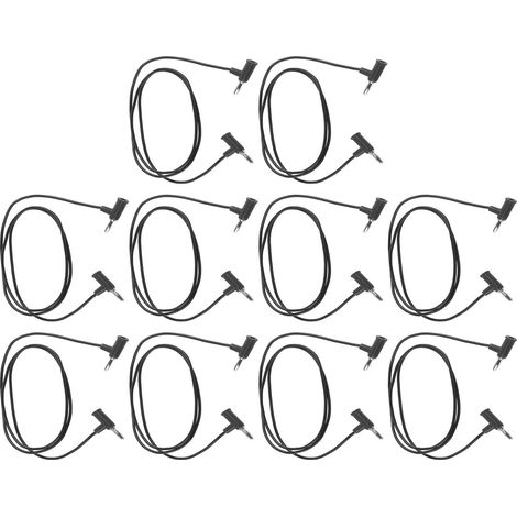 Jeu de 10 cordons de test à fiches bananes, 4 mm, 30 V CA, 60 V CC, 19 A, kit d'accessoires pour réparations électroniques, noir (1/5)