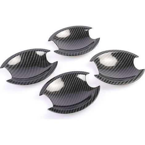 (Cuve en carbone) compatible avec Nissan Navara Frontier D40 2005-2013 - Accessoires de style pour poignées de porte de voiture chromées en fibre de carbone (1/5)