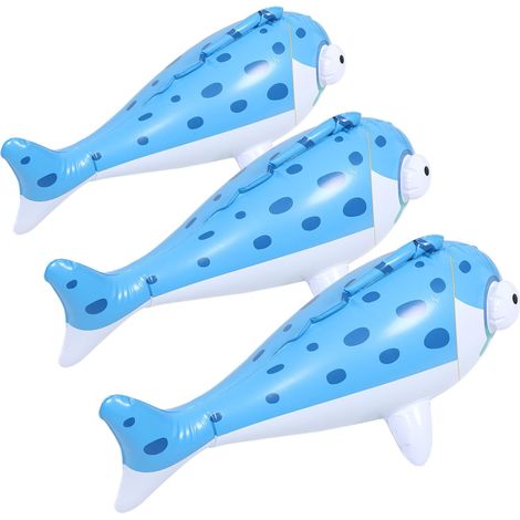 3pièces Poissons Gonflables Jouets De Poissons Flottants Jouets De Piscine pour Garçon Fille Décorations Gonflables Articles De Fête Anniversaire Thème (1/5)