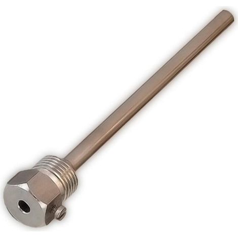 iOVEO 420TH00025 - Manicotto a immersione in acciaio inox V4A, G 1/2, pozzetto 1/2 pollice, lunghezza di montaggio 250 mm, per sensore di temperatura 6 mm, riscaldamento fino a 600 °C (1/3)