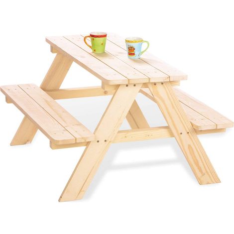 Mobili da giardino pinolino nicki tavolo e panca altezza 28 cm (1/5)