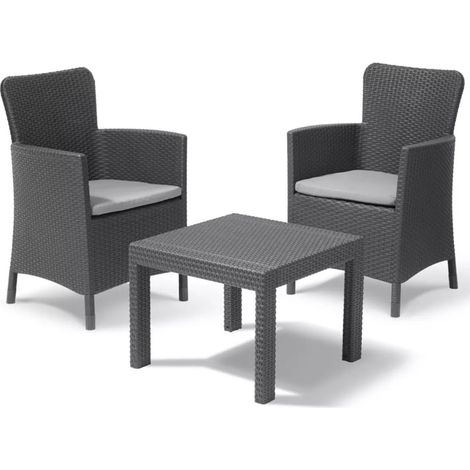 SET RATTAN SALVADOR BALCONY KETER PP GRAPHITE CF=PZ 3 + CUSC (1/4)