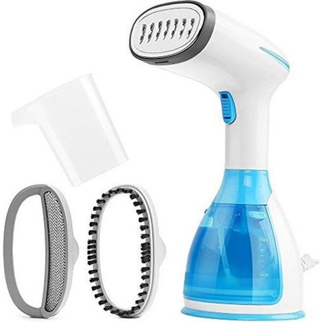 Ferro da stiro a vapore, 1500 W, serbatoio dell'acqua da 280 ml, stiratura verticale, portatile, rimozione delle pieghe, preriscaldamento rapido in 15 secondi, per tessuti, cavo di alimentazione da 2  (1/5)