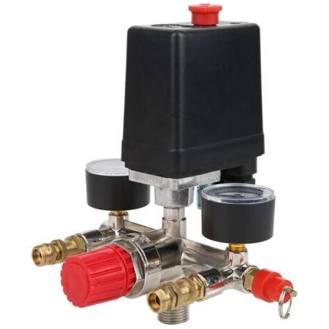 Air Compressor Pressure Switch, Manifold Regulator, Air Compressor Pressure Switch Control Valve 90120PSI (1/4)