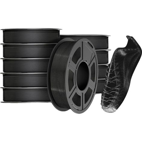 3D-Druckerfilament, TPU-Material, umweltfreundlich, schwarzes TPU, 5 kg (1/2)