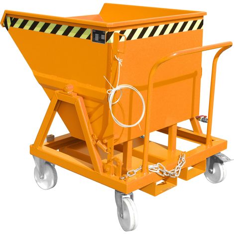 Bauer Späne-Kippmulde SKS 400, lackiert, Gelborange