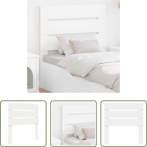 vidaXL Tête de lit Blanc Bois d'ingénierie (1/5)