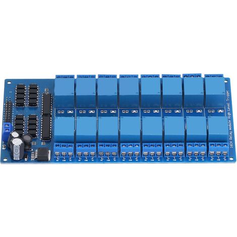 16-Kanal-Relaismodul mit Optokoppler-Schutz, Stromversorgung, Hochpegelauslösung (1/5)