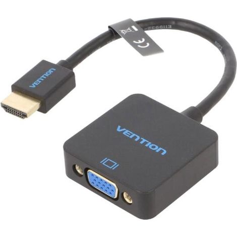 Cable HDMI 1.4 D-Sub 15pin HD prise male HDMI femelle 0.15m - Noir