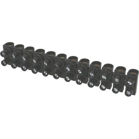 Barrette de connexion "domino" 12 entrées 25mm² noire 10 (1/2)