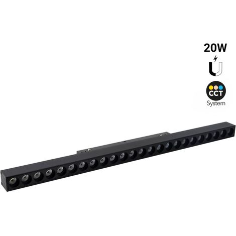 Spot linéaire sur rail magnétique CCT - 20W - UGR18 - Mi (1/5)