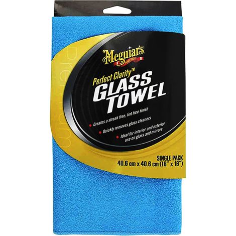 Meguiar’s X190301EU Perfect Clarity Glass Towel, Panno Professionale per Vetri