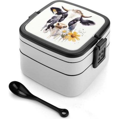 Boîte à bento double compartiment au design minimaliste et (1/5)
