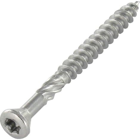 Vis DECK Tête fraisée bombée TFB TORX T15 4X45 Pointe antifendage type 17 Inox C2-200 pièces (1/5)