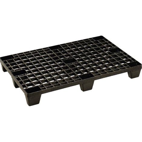 Pallet per carico leggero usato in plastica nera, 800x1200 mm