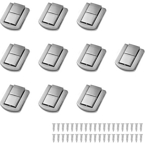 10 Stück Schmuckkästchenverschlüsse Verschlüsse, Knebelverschlussverschlüsse Schmuckkästchen, mit 40 Schrauben, geeignet für Schubladen, Schränke, Geschenkboxen (1/5)