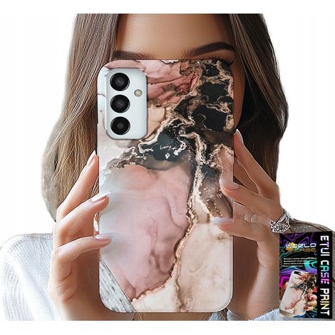 Custodia per Samsung Galaxy M23 - eleganti motivi effetto marmo alla moda + vetro (1/5)
