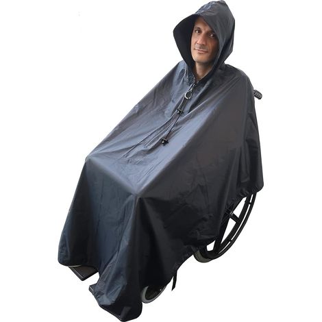 Poncho imperméable pour fauteuil roulant – taille adulte standard – taille L