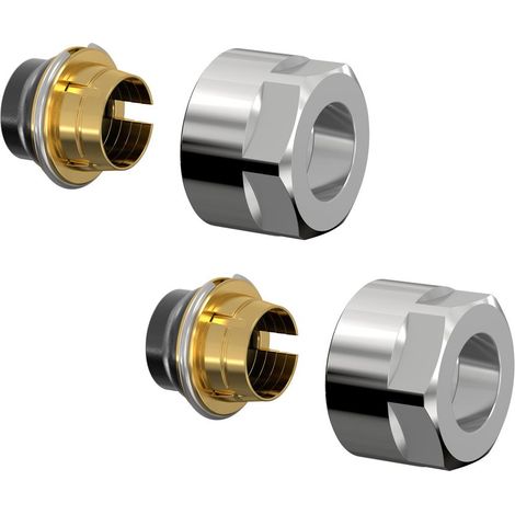 Flamco Jeu de raccord à compression design F11 15x1 x G3/4i Eurok. MS hgl.verchr., F11132