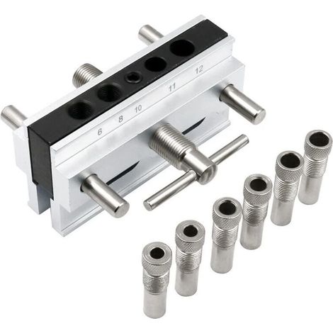 Accessorio per la dima di foratura per tasselli autocentranti per legno spesso, dima di foratura, guida di foratura, kit dima di foratura