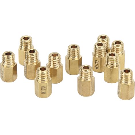Satz mit 12 goldenen Hauptdüsen aus Metall für Mikuni VM TM TMX Vergaser, 90-200, robust und langlebig.