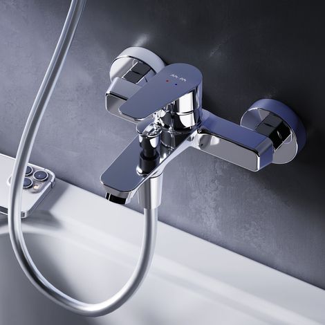 AM.PM Badewannenarmatur Wannenarmatur Chrom Einhebelmischer Wandmontage Bad Messing Badewannen Armaturen