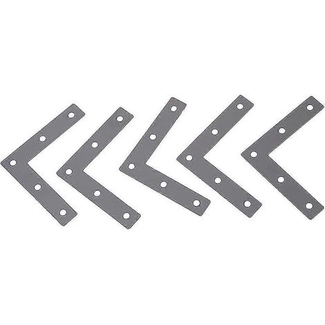 Équerre de renfort d'angle plate en forme de L 80 mm x 80 mm (1/5)