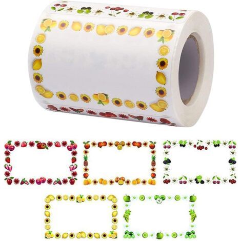 Etichette autoadesive rimovibili e scrivibili per barattoli, etichette autoadesive colorate per asili nido, contenitori per alimenti, cucina, materiale scolastico, barattoli Mason (1/5)