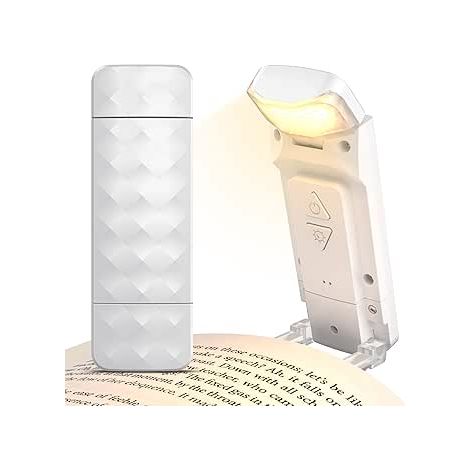 Reading Lamp, E-reader Lamp for Reading in Bed, Rechargeable Book Light, 3 Colors, Eye Protection & 5 Brightness Settings, Gift for Children's E-readers