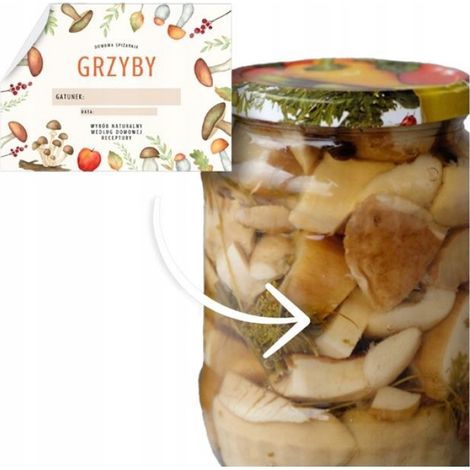 Etiquettes Champignons - Autocollants Pour Bocaux De Conservation - 10 Pièces (1/5)