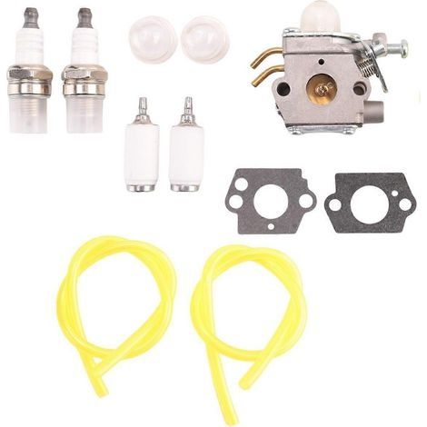 Kit de réglage de carburateur C1UH142 avec conduite de carburant pour coupe-bordures Homelite UT-085801 UT-21947 Craftsman 26CC S (1/5)