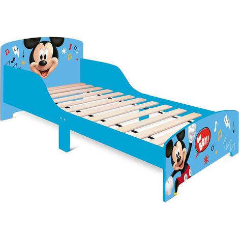 Disney Mickey Mouse Lettino per Bambini 70x143x60cm con sponde di sicurezza - Ideale dai 3 Anni