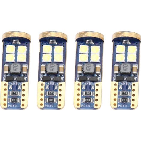 T10 168 LED-Autolampe 4 Stück 194 W5W 12-SMD 3030 Chipset LED-Lampen (1/5)