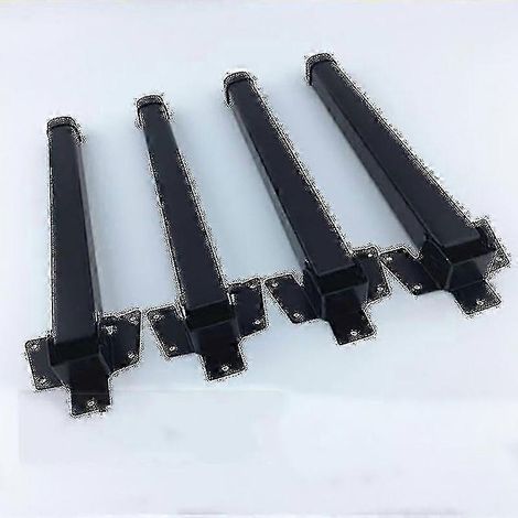 Pieds pliables, pieds de plateau de lit, pieds d'extérieur en forme de S, en métal, carrés, ensemble de 4 pièces, 28 cm (1/5)