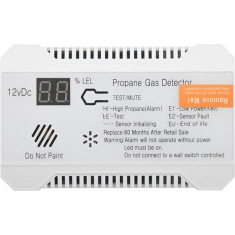 Détecteur de Gaz Propane et Naturel 12V Alarme Fuite 85dB Sirène pour Voiture Caravane Maison (1/4)