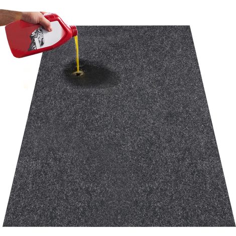 Mophorn – Tapis de sol de garage antidérapant 2235x5181mm – Imperméable aux liquides – Support TPE anti-fuite – Facile à nettoyer et découper