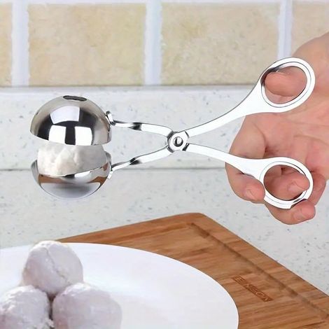 Cuillère à boulettes de viande multifonctionnelle en acier inoxydable – extrudeuse à boulettes, moule à glace (1/5)