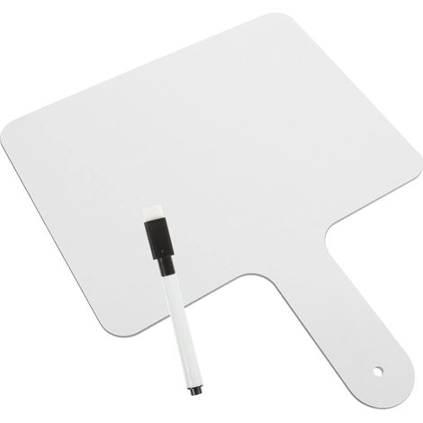 Pancarte Main Double Face Tableau Blanc Effaçable à Sec Portable Tableau Blanc Effaçable pour Classe Jeu (1/5)
