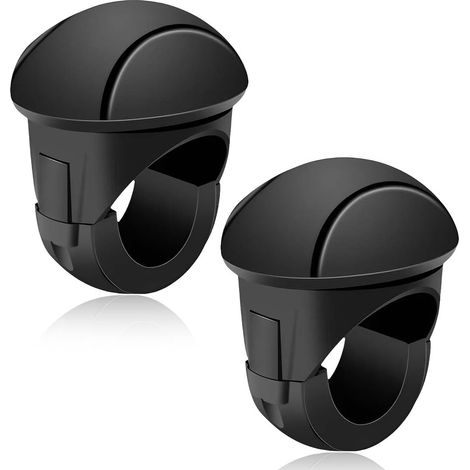 2 Pièces Boule Volant,Bouton Volant Direction Universel Voiture,Boule De Rappel De Volant Pour Voitures, Camion, Chariot Élévateur, Tondeuse, Tracteur, Bateau, Voiturette De Golf(Noir)